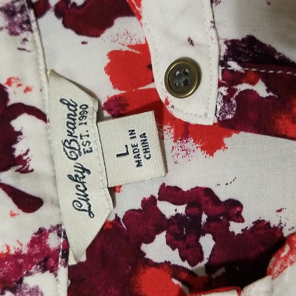 NEW! Lucky brand blouse sz large 12.12 - Picture 6 of 9